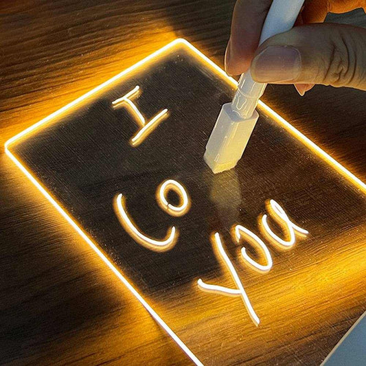 GlowNote - Lampe de Nuit LED avec Tableau de Messages